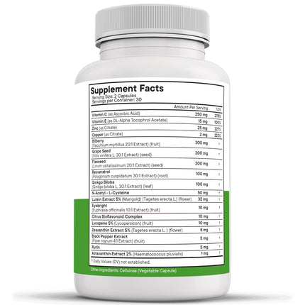 NEW AGE AREDS 2 Eye Vitamins – Lutein, Zeaxanthin, Bilberry & Astaxanthin – 180 Count
