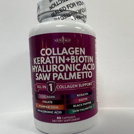 NEW AGE Collagen Pills with Biotin, Keratin & Hyaluronic Acid – 270 Count