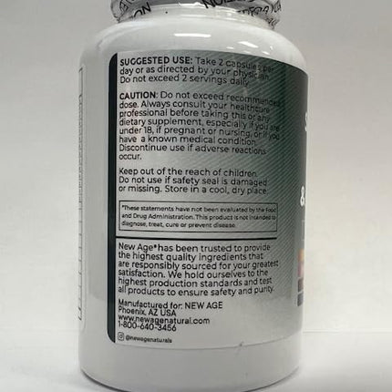 NEW AGE Thyroid Support Supplement with Selenium, Zinc, Iodine, L-Tyrosine, Ashwagandha — 60 Count (Pack of 3)