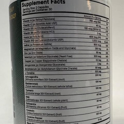 NEW AGE Thyroid Support Supplement with Selenium, Zinc, Iodine, L-Tyrosine, Ashwagandha — 60 Count (Pack of 3)