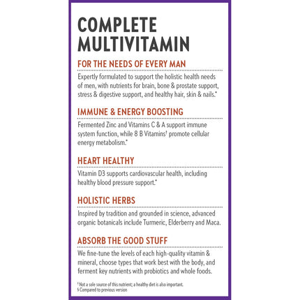New Chapter Men's Multivitamin - One Daily, Fermented & Immune Support