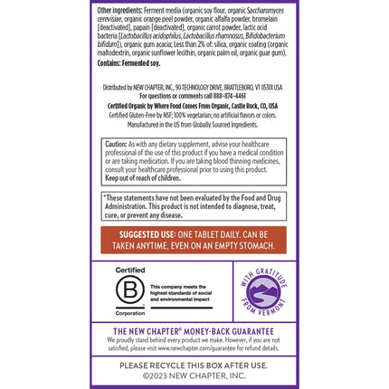 New Chapter Men's Multivitamin - One Daily, Fermented & Immune Support
