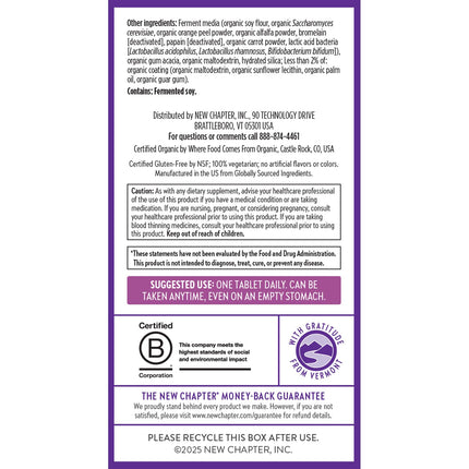 New Chapter Women's Multivitamin 40+ | One Daily, Fermented Vitamins, Gentle on Empty Stomach