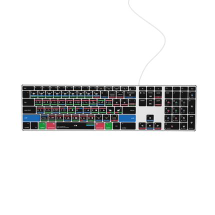 DaVinci Resolve Keyboard | AB10 Backlit | Wired & Wireless | Mac & PC