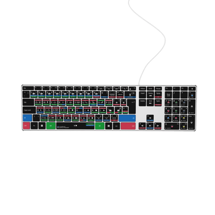DaVinci Resolve Keyboard | AB10 Backlit | Wired & Wireless | Mac & PC