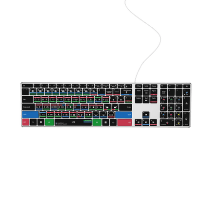 DaVinci Resolve Keyboard | AB10 Backlit | Wired & Wireless | Mac & PC