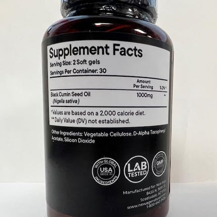NEW AGE Black Seed Oil Softgel Capsules – Premium Cold-Pressed Nigella Sativa (Non-GMO, Vegetarian, 3 × 90)