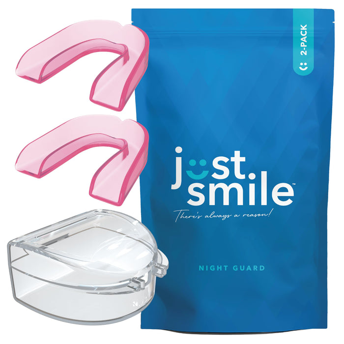 Night Guard for Teeth Grinding at Night – Moldable Dental Mouth Guard for Sleeping (Pink) 2 Pack
