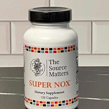 Super NOX Nitric Oxide Support Supplement | The Source Matters | Circulation & Vascular Health (120 Capsules)