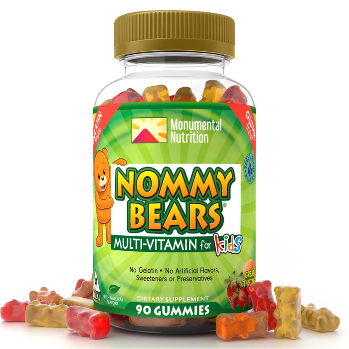 Nommy Bears Multivitamin Gummies - Gelatin-Free, Gluten-Free, Vegetarian