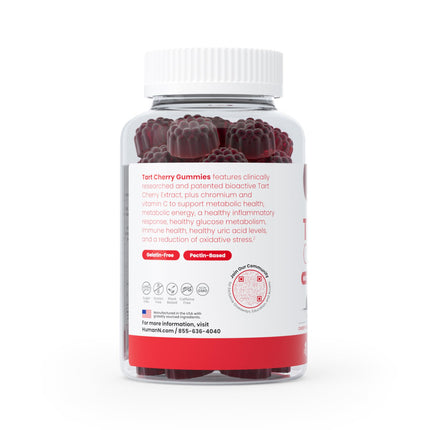 Humann Tart Cherry Gummies – NSF Certified Sport, Sugar-Free & Vegan