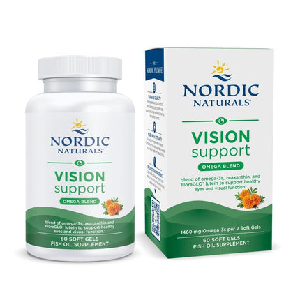 Nordic Naturals Vision Support Lemon - 60 Soft Gels with Zeaxanthin & FloraGLO Lutein for Healthy Eyes