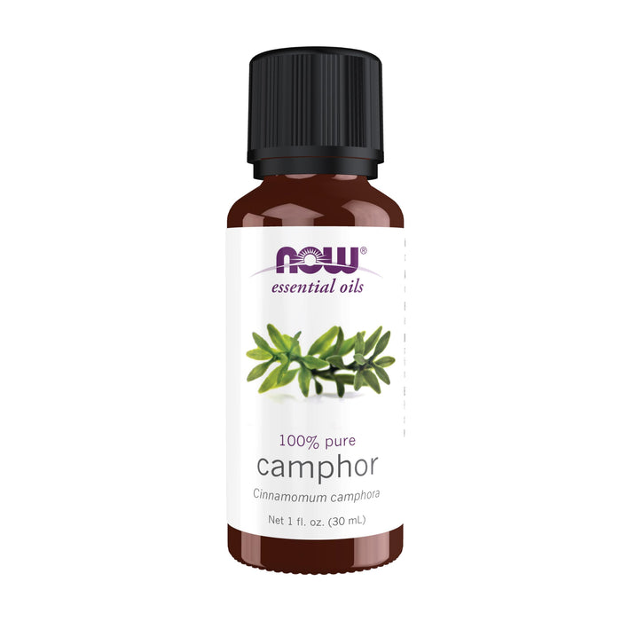 NOW Essential Oils, Camphor Oil, Camphorous Aromatherapy Scent, 100% Pure and Purity Tested, Vegan, Child Resistant Cap, 1-Ounce