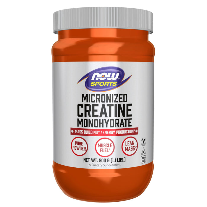 NOW Foods Micronized Creatine Monohydrate Powder 500 g (1.1 lb) – Mass Building & Energy Production