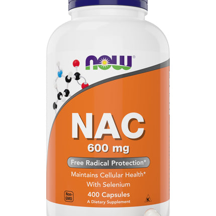 NOW Foods NAC 600 mg with Selenium - 400 Capsules | N-Acetyl Cysteine Supplement