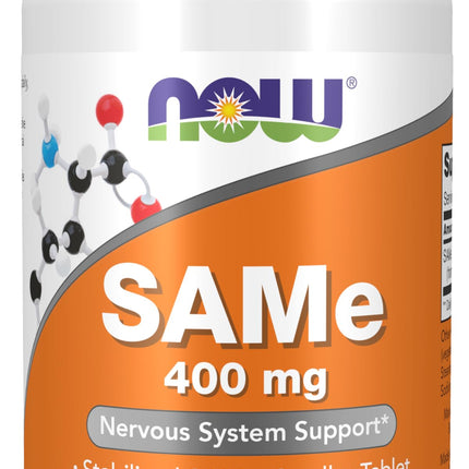NOW Foods SAMe 400 mg – Nervous System & Joint Health Support, 60 Tablets