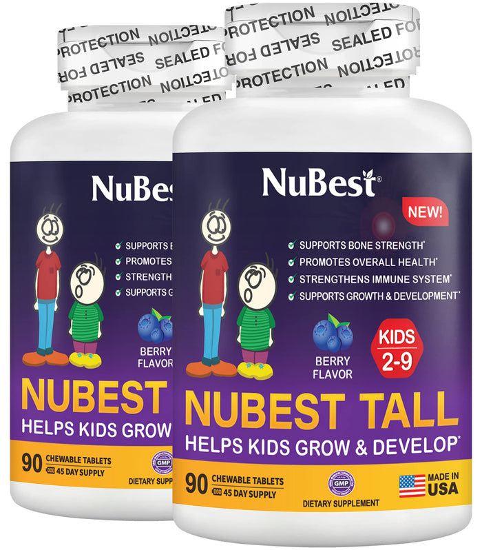 NuBest Tall Kids Vitamins for Ages 2-9 – Bone Strength, Immunity & Growth