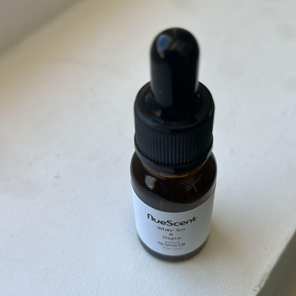 NueScent White Tea & Thyme Aroma Oil for Scent Diffusers – Vegan, Non-GMO, Cruelty Free