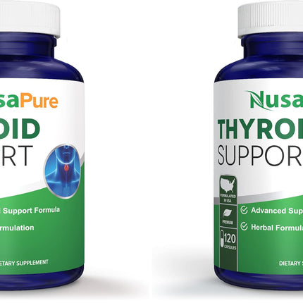 NusaPure Thyroid Support Supplement (Non-GMO) 120 Caps – Pack of 2