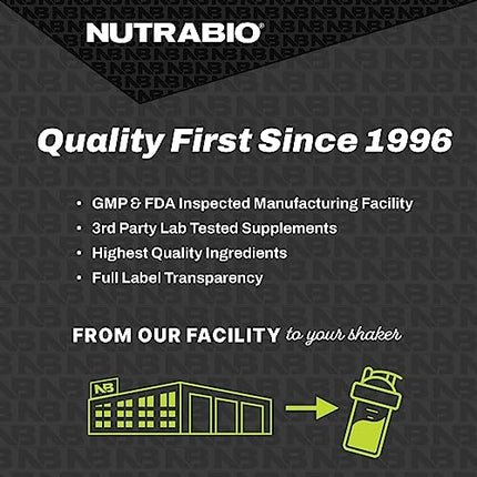 NutraBio Alpha EAA – All-Day Essential Amino Acids with Nootropics & Adaptogens | 30 Servings, Blueberry Lemonade