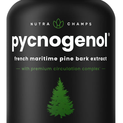 NutraChamps Pycnogenol French Maritime Pine Bark Extract – Premium Circulation & Blood Flow (60 Capsules)