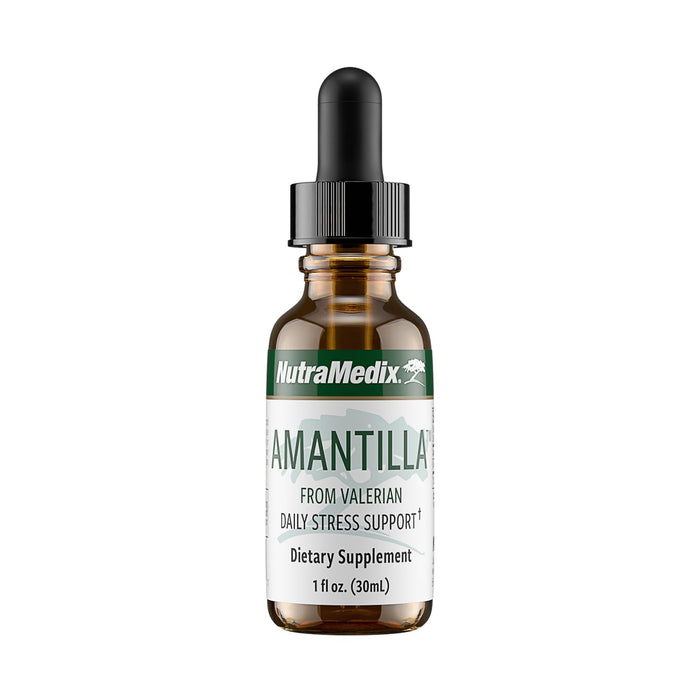NutraMedix Amantilla Tincture - Valerian Root for Stress Support & Calming Relief | Vegan Liquid Supplement (1oz / 30ml)