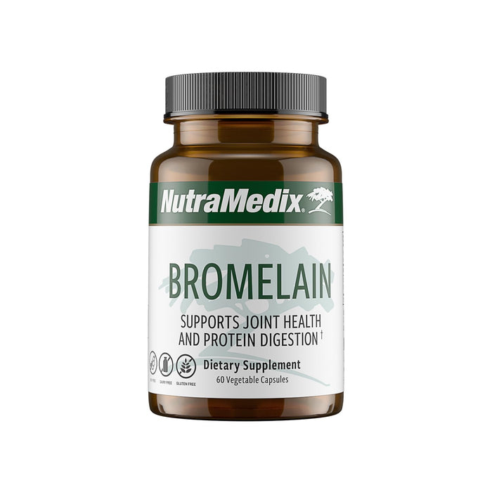 NutraMedix Bromelain Supplements - 1,000mg Proteolytic Enzymes | Digestive & Joint Support - Gluten, Soy & Dairy-Free (60 Capsules)