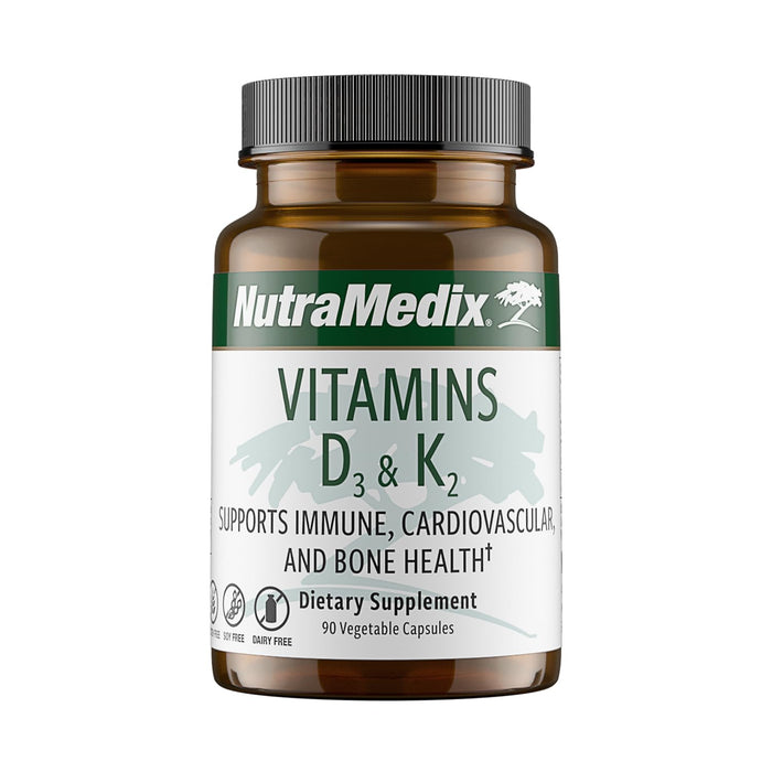 NutraMedix Vitamin D3 & K2 Immune Support for Heart Health and Calcium Metabolism (90 Capsules)