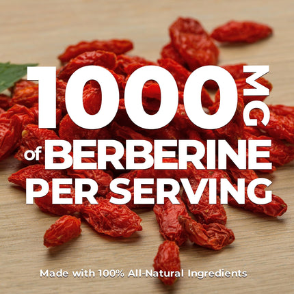 Nutra Wave Pure Berberine Maximum Potency 1000mg per Serving - 2-Pack (Vegan, Non-GMO)