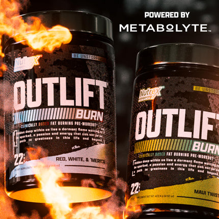 Nutrex Outlift Burn Pre-Workout Maui Twist – 22 Servings | Metabolyte, L-Citrulline & Caffeine