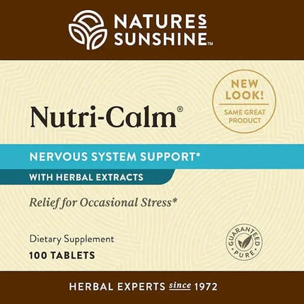 Nature's Sunshine Nutri-Calm – Herbal Stress Relief & Mood Support Supplement (100 Count)
