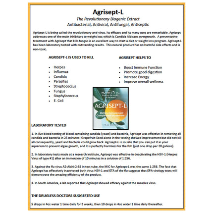 Nutri-Diem Agrisept L Antioxidant 30ml – 3 Bottles