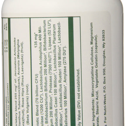 Nutri-West Total Probiotics 120 Capsules – Digestive Balance & Immune Support