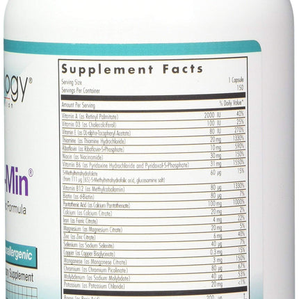 Nutricology Multi-Vi-Min Multivitamin for Adults – Bioavailable, High Potency, Vegetarian Capsules | 150 Count