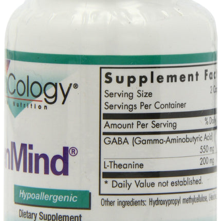 Nutricology ZenMind - Calmness Support with GABA & L-Theanine - 60 Veg Caps