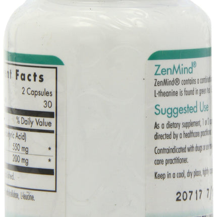 Nutricology ZenMind - Calmness Support with GABA & L-Theanine - 60 Veg Caps