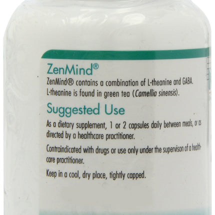 Nutricology ZenMind - Calmness Support with GABA & L-Theanine - 60 Veg Caps
