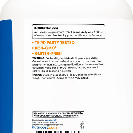 Nutricost Acetyl L-Carnitine (ALCAR) Powder 1000mg, 500g