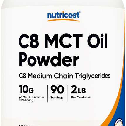 Nutricost C8 MCT Oil Powder 2LBS (32oz) - 95% C8 MCT Oil Powder