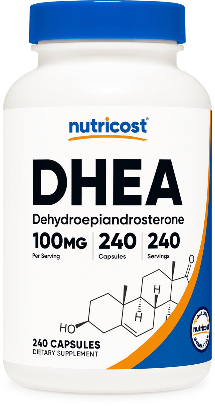 Nutricost DHEA 100mg, 240 Capsules - Gluten Free, Soy Free, Non-GMO, Supplement