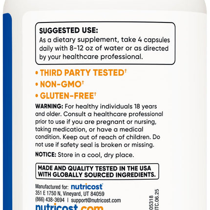Nutricost L-Leucine 2,000mg – 120 Vegetarian Capsules (Pack of 2)