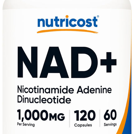Nutricost NAD+ Supplement 1,000mg per Serving - 60 Servings, Vegan & Gluten-Free