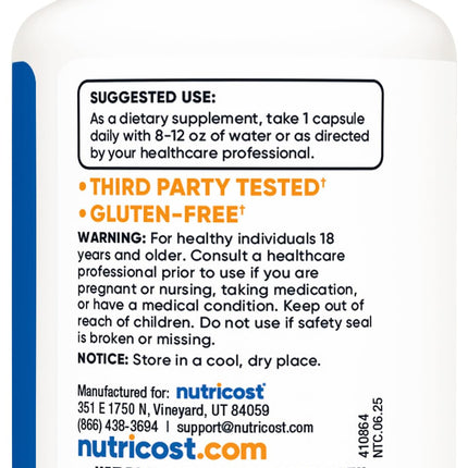 Nutricost PQQ 20mg - 60 Veg Capsules (Pack of 2) - Vegetarian, Non-GMO, Gluten Free