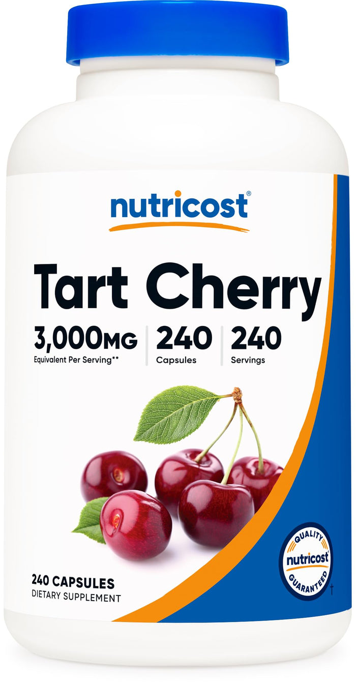 Nutricost Tart Cherry Extract 3000mg Equivalent - 240 Veg Capsules