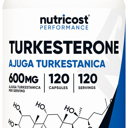 Nutricost Turkesterone 600mg - 120 Capsules | Vegetarian, Non-GMO, Gluten Free