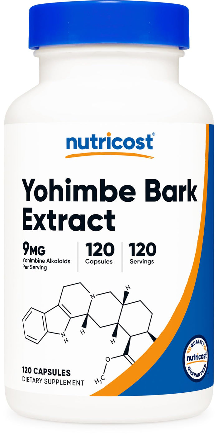 Nutricost Yohimbe Bark Extract 450mg – 120 Capsules, Extra Strength, Gluten Free, Non-GMO
