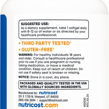 Nutricost Zeaxanthin with Lutein 20mg - 120 Softgels (Pack of 2)