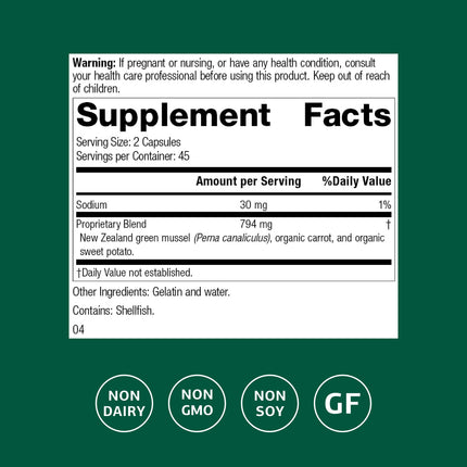 Standard Process Nutrimere – Joint Health Support (Perna Canaliculus & Green Mussel) – 90 Capsules