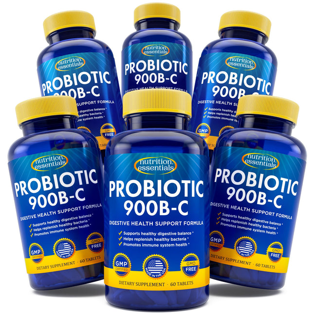 Nutrition Essentials GMP Certified Probiotic Dietary Supplement – 6 Bottles, 360 Capsules