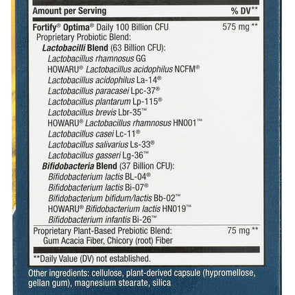 Nature's Way Fortify Optima Daily Probiotic — 100B CFUs, 15 Strains, 30 Count